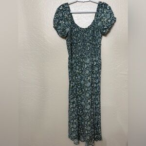 Hollister Green Floral Midi Dress